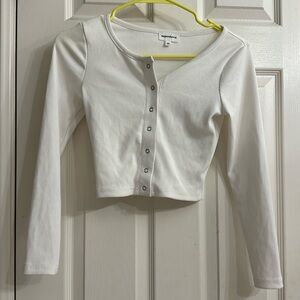 Superdown button down long sleeve top